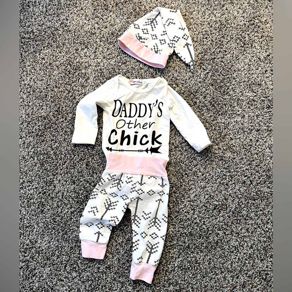 Baby Girl 0-3month Outfit With Hat